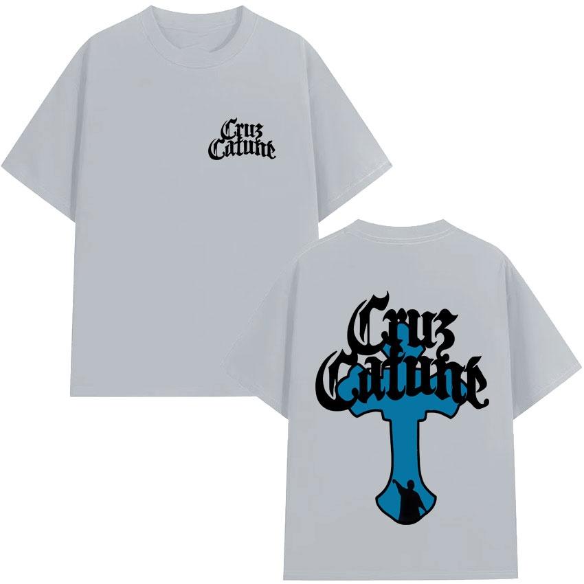 Streetwear Pattern Print Cruz Cafune Me Muevo Con Dies New Album Tour 2026 Summer Merch Casual Tshirt Unisex Women Cotton Tshirt
