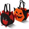 Felt Material Halloween Trick-or-Treat Bag Handheld Size Stereo Design Goody Bags Non-woven Tote Classic Elements
