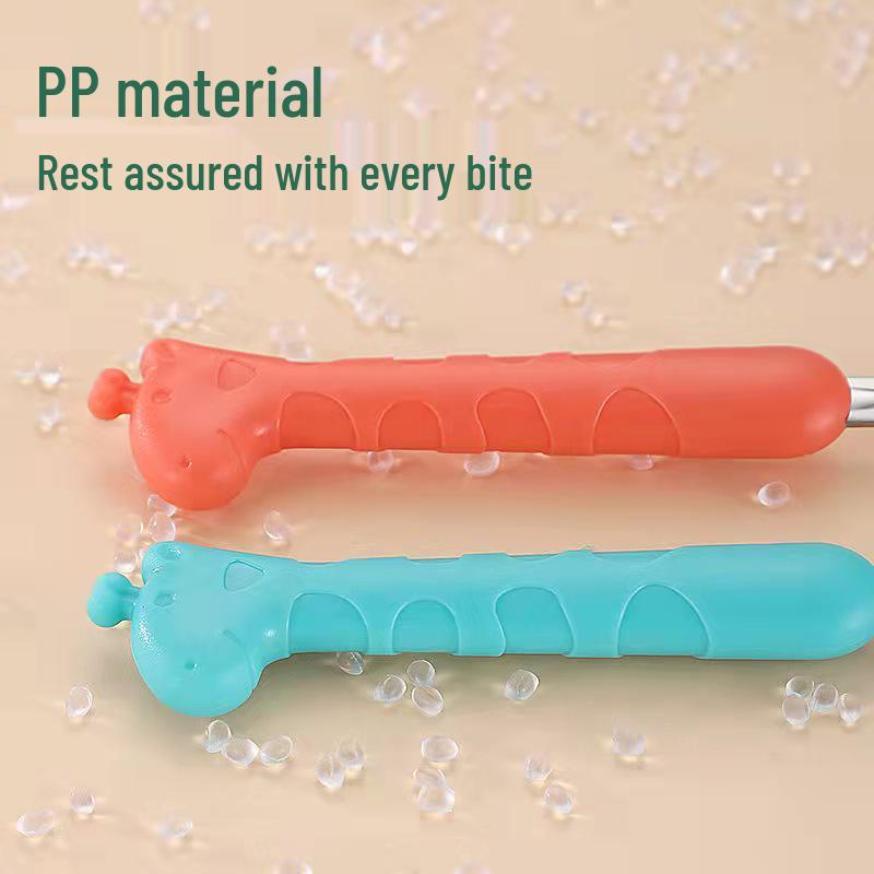 HS Kids' Tableware Set: 304 Stainless Steel Spoon, Fork & Portable Baby Training Chopsticks