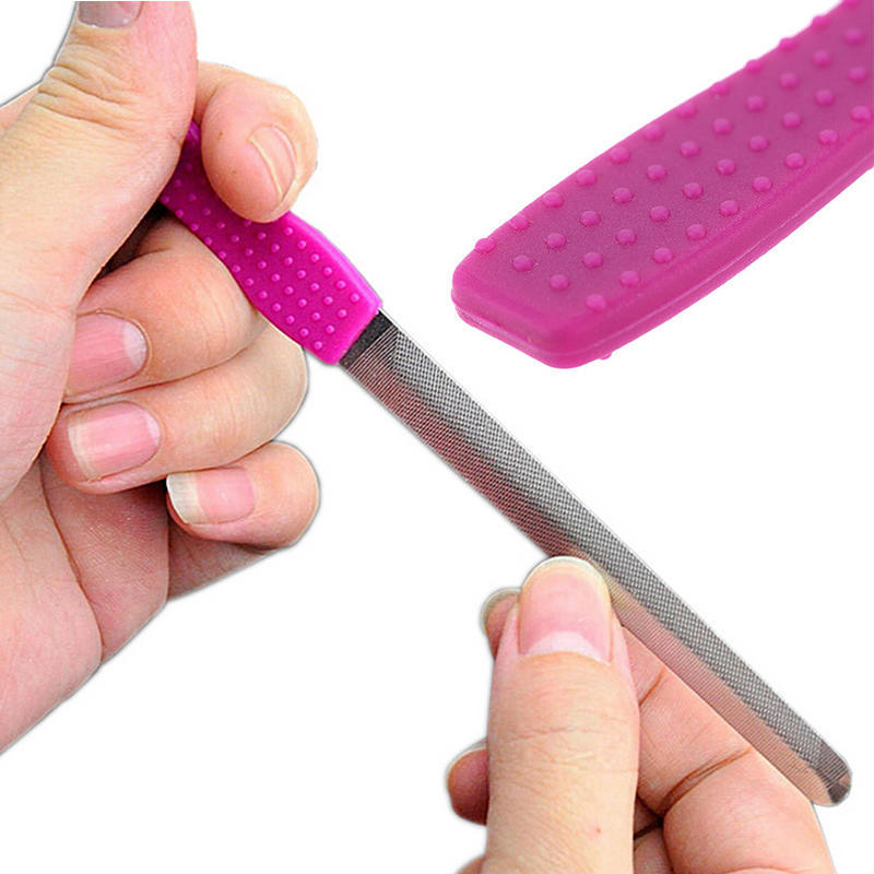 Doppelseitige Edelstahl Metall Nagelfeile Maniküre Pediküre Werkzeug
