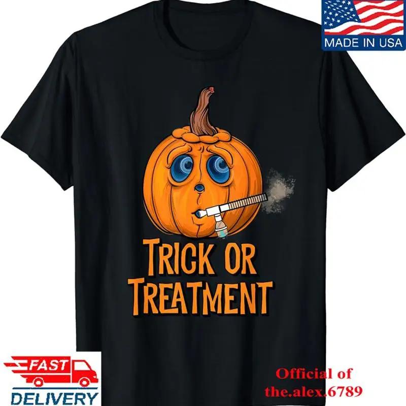Trick or Treatment Funny Halloween Respiratory Therapist T Shirt Adult unisex S разноцветный