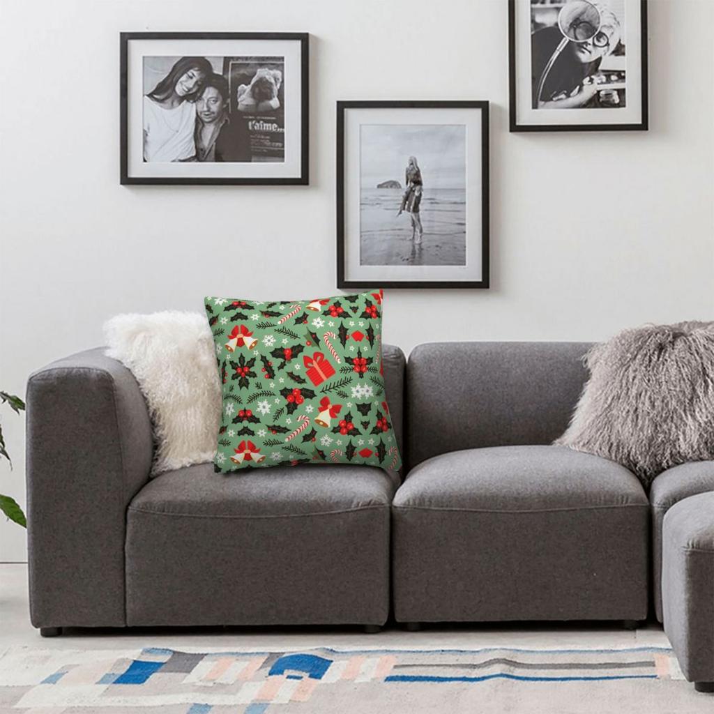 Pillow Cover Plaid & Holiday Christmas Design Cushion Cover Vintage Pillow Case For Chair Sofa Home Decoration Pillowcases