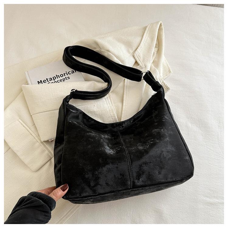 2024 Trendy Korean Style Large Capacity Solid Color Women's Shoulder Tote Handbag