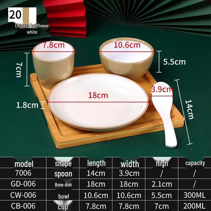 Ru Han Commercial Melamine Tableware Set (4-Piece)