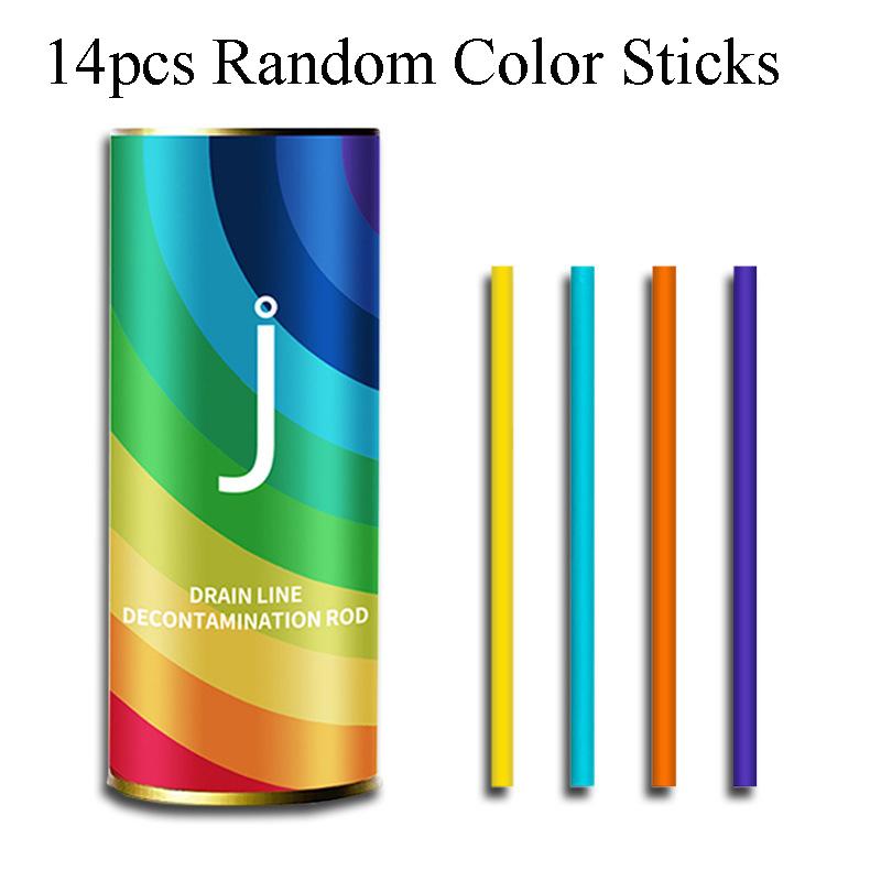 Drain Cleaner Sticks of 14pcs/box Odor Removal Oil Decontamination Clean Sewer for Bathroom Toilet Bathtub Kitchen Pipe Cleaning Random 14pcs