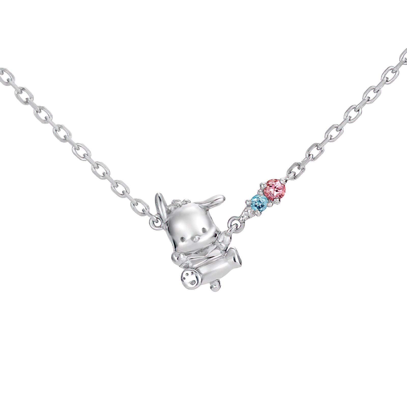 

Sanrio Pochacco Goods Necklace POCHACCO Necklace Silver Gift [U-Treasure] Women s NSaPC-101-SV950
