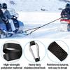 Extra Long 19Ft Snowmobile Tow Straps - 4400Lbs Break Strength Heavy-Duty ATV Towing Rope With Stainless Steel Hooks For Sled Snowboards Emergency
