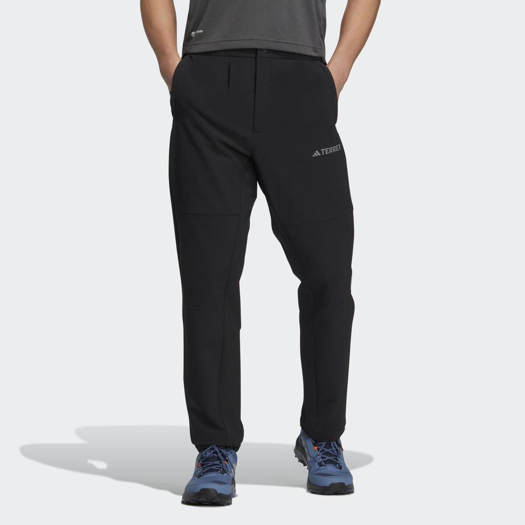 Adidas Logo Print Casual Tapered Pants Men Bottoms Black IC4370