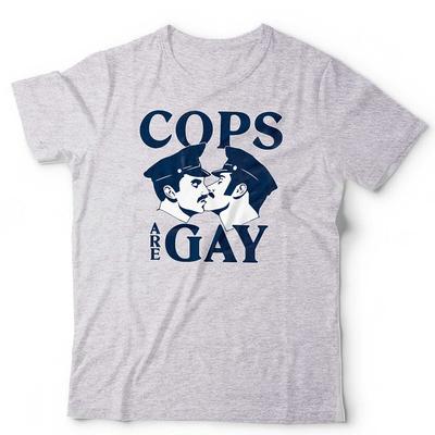 LGBTQ T-Shirt Polizisten sind schwul Unisex Lustig Stolz Polizei Küssend Homosexuell