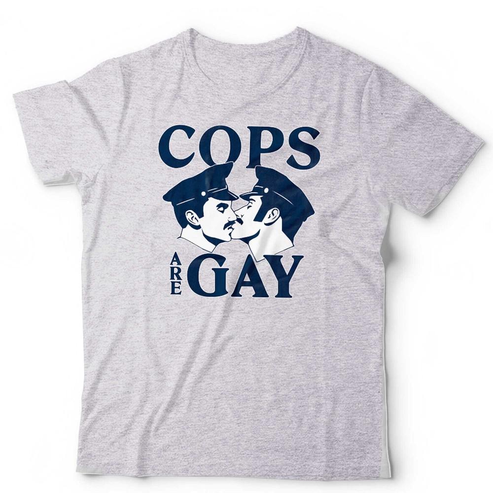 

LGBTQ Tshirt Cops Are Gay Unisex Funny Pride Police Kissing Homosexual 3XL