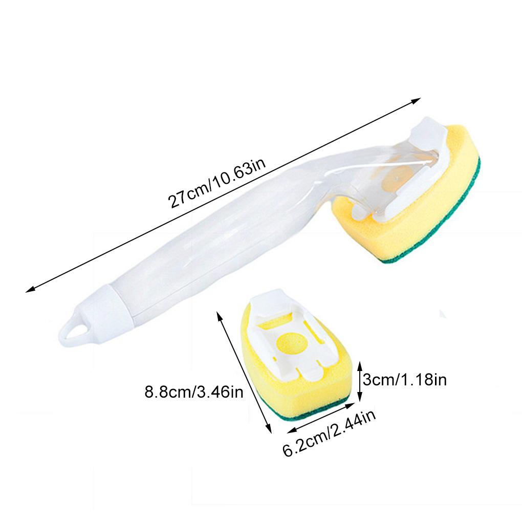 Dish Wand Long Handle Water Absorption Cleaning Brush Sponge Head Refills Kitchen Accessory Scourer for Household Pan Brushes