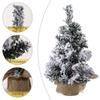 Mini vločkovaný vánoční stromek Plastový umělý borovicový sprej Sníh Vánoční stromek Nový rok