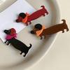 Popular Acetate Dachshund Hair Clip Fun Sausage Dog Hair Clip for All Ages Lovely Hair Barrettes Side Hair Styling Clip