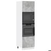 VidaXL Microwave Cabinet "Lyon" Concrete Grey 60 X 57 X 207 Cm Engineered Wood 856127