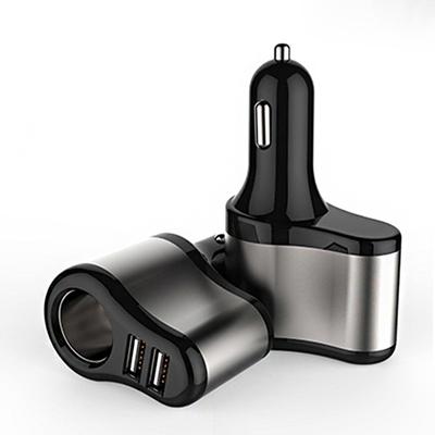 12V-24V Car Cigarette Lighter Socket Splitter Plug Dual USB Charger Adapter 1A+2.1A para iPhone Samsung para BMW Peugeot Passat VW