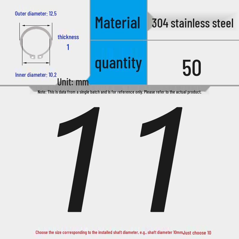304 Stainless Steel Snap Ring for 3-200 Bearing