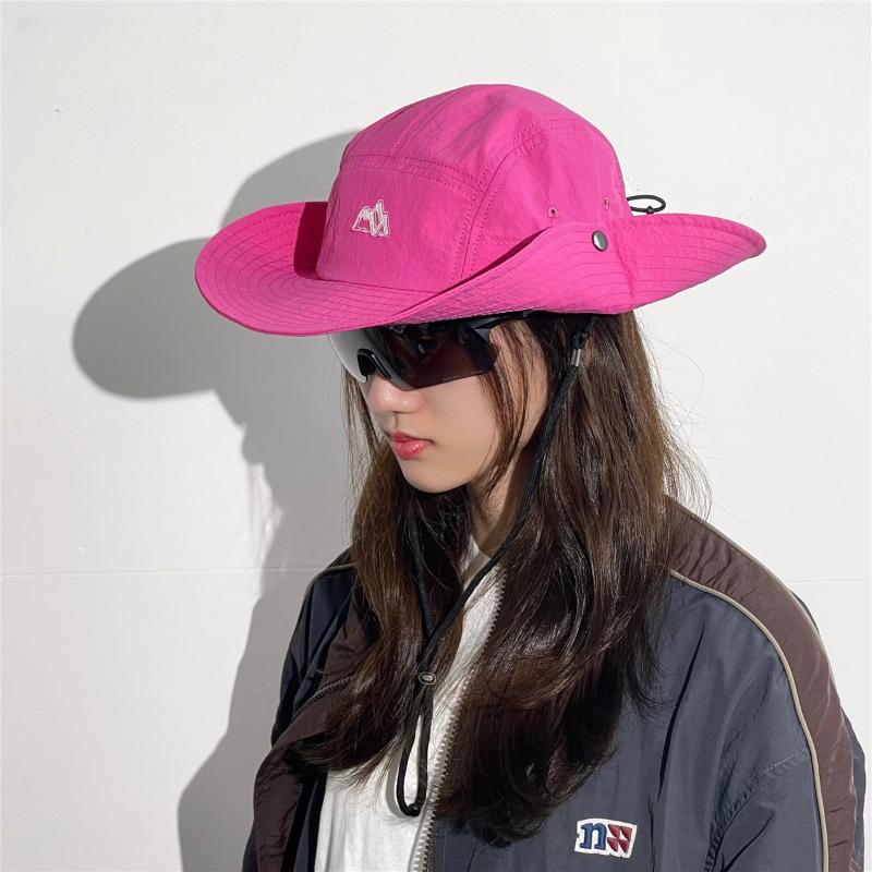 New Japanese Color Matching Bucket Hats Women Summer Outdoor Quick-drying Breathable Mountaineering Sun Protection Men's Caps