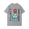 Hangyodon Japonské pro Muže Ženy Tričko Vintage Topy Košile Dámské Krátký Rukáv Léto Dámské Oblečení Y2k Top Dámské Oblečení