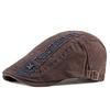 Adjustable Men Spring Summer Sun Newsboy Hats Classic Western Newsboy Caps Cotton Blend Beret Hat Flat Brim Men Berets Cap