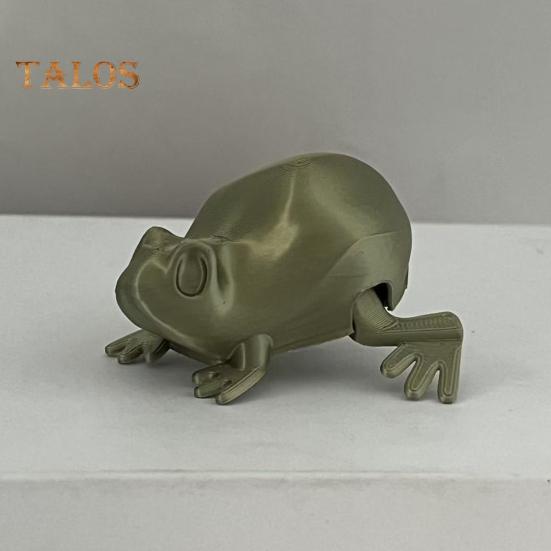 Jumping Frog Toy 3D Printed Frog Model Reptile Figurine Interactive Frog Fidget Toy for Kids And Adults School Projects
