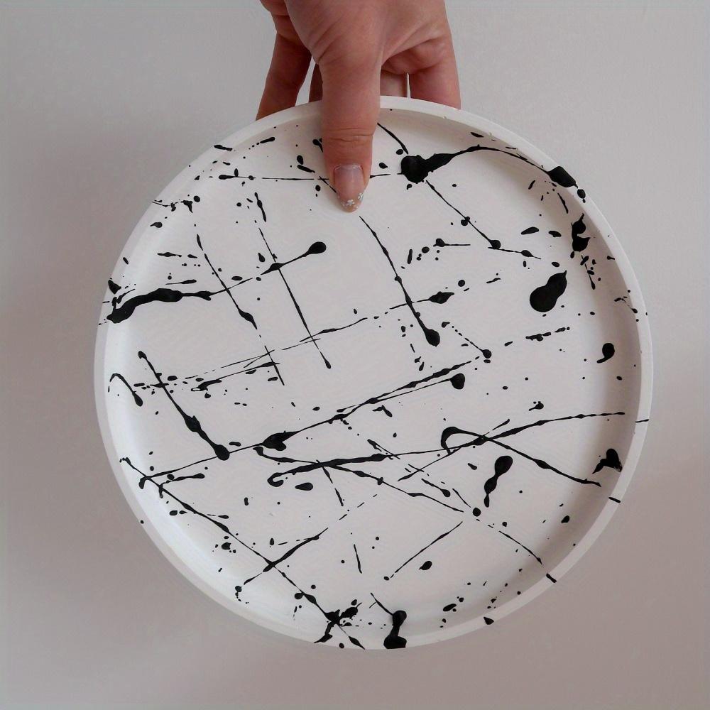 1pc Round Tray Mold, Round Storage Tray Mold, Handmade Plate Food Tray Making Craft Mold