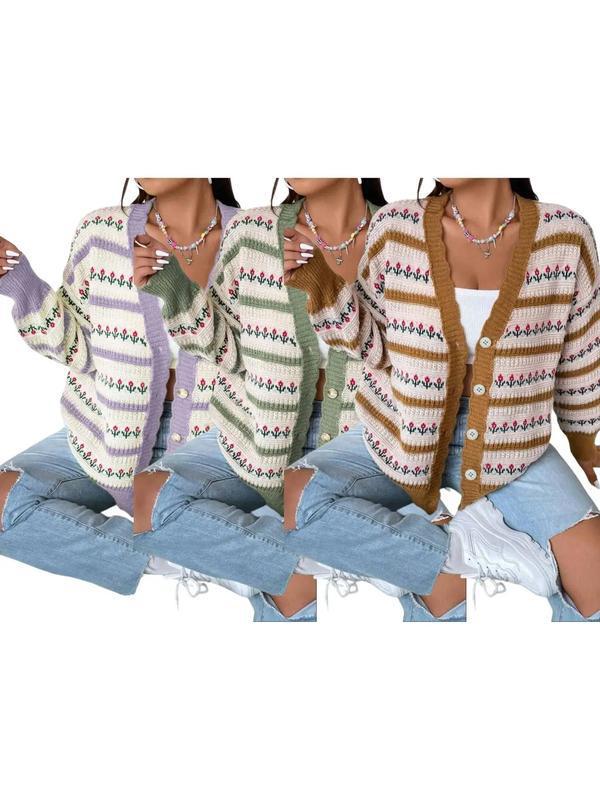 Vintage Hollow Flower Cardigan B 99042 4XL