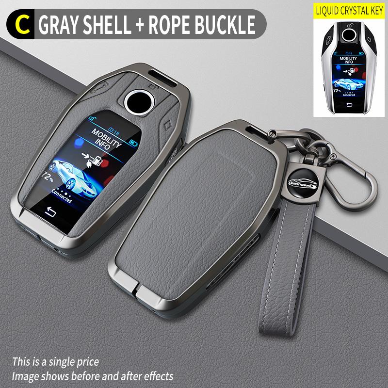 Zinc Alloy Car Key Case For Bmw G05 X5 G30 G12 G11 G32 G31 5 7 Series I8 I12 I15 G01 X3 G02 G07 Led Display Smart Accessories