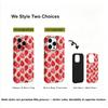 Pink Base Fresh Strawberry Tiny Flower Print Soft Silicone Phone Case Cute Girly Fruit Aesthetic Shockproof Protective Cover For All Iphone Models