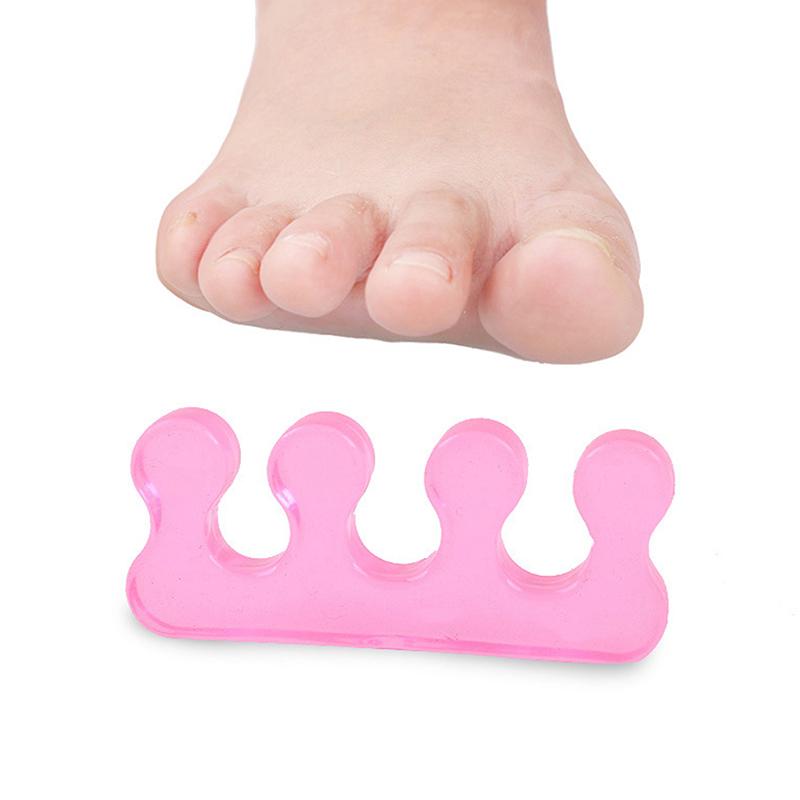 2Pcs Soft Silicone Toe Separator Flexible Finger Spacer Manicure Pedicure Tool