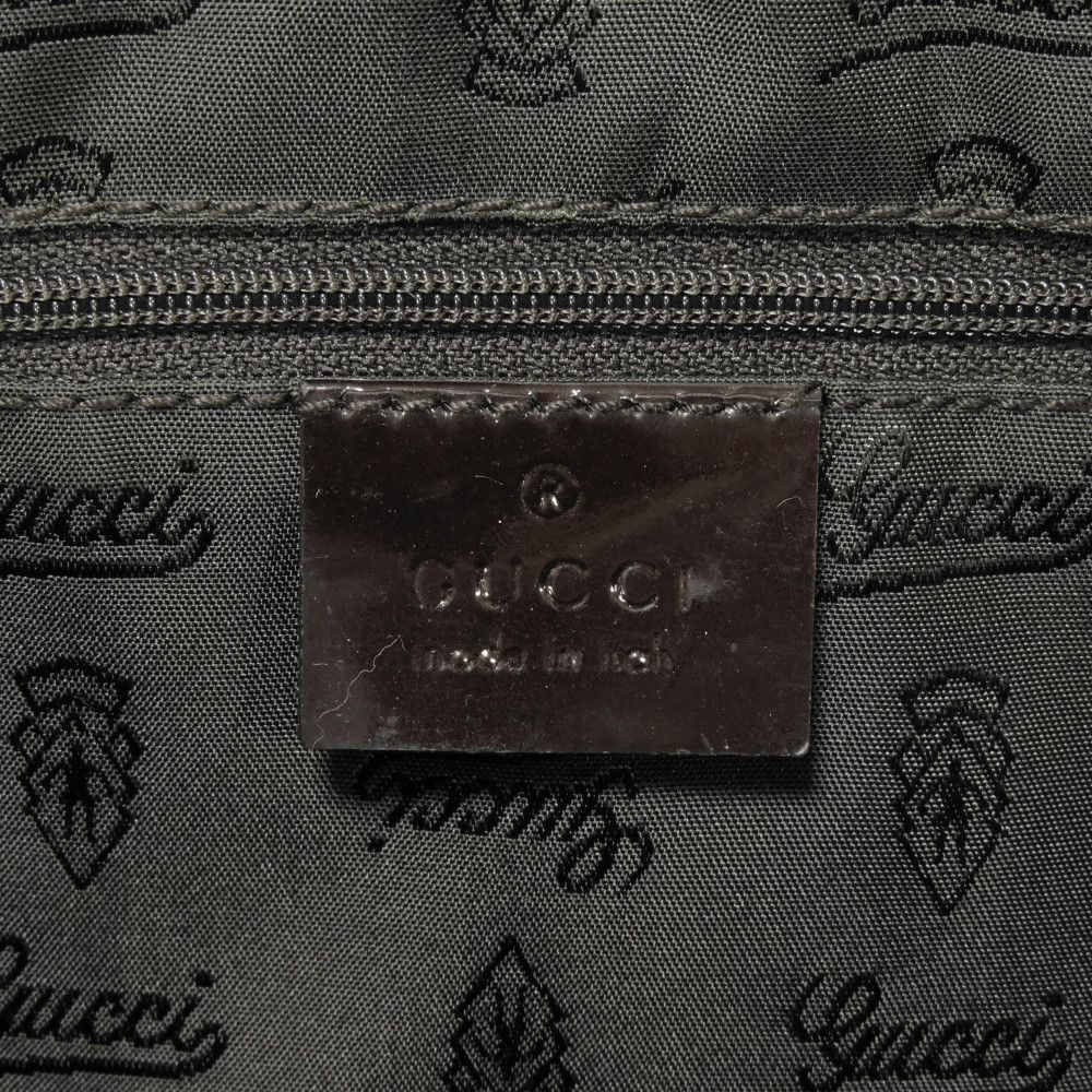 Used 9539 Web Stripe Tote 211971 7924 Patent Enamel Green Red Brown GG Canvas Beige Women's from Japan AUTHENTIC