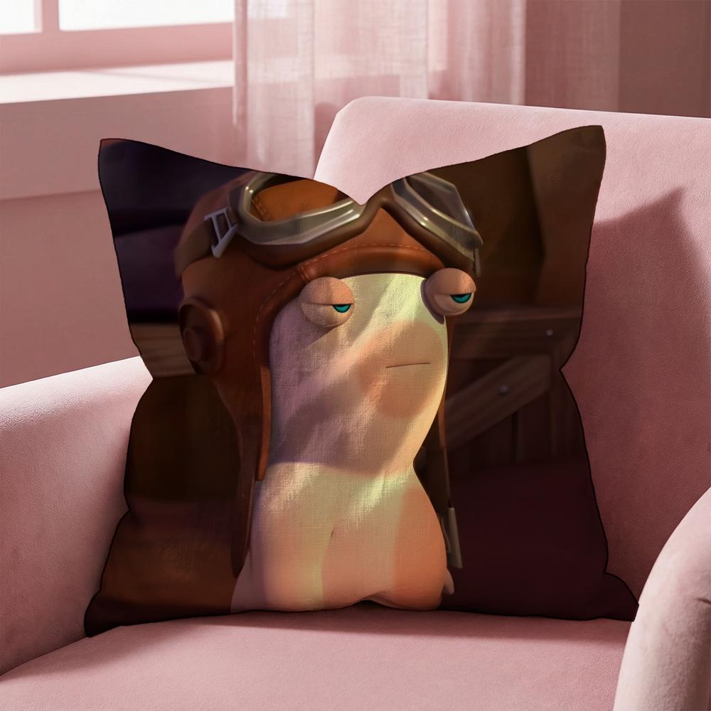 

Rabbids Invasion Cushion Cover Multi-Scene Pillow Cover for Home & Car - Reversible, Soft & Durable for Daily Use 30cmx30cm