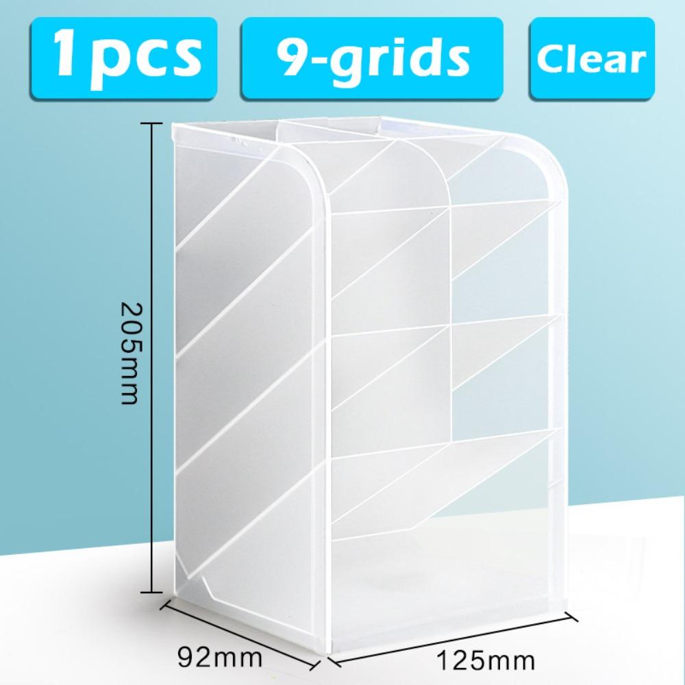 Plastic Pen Holder Large Capacity Stationery Display Stand Simple Pen Bucket  Gift