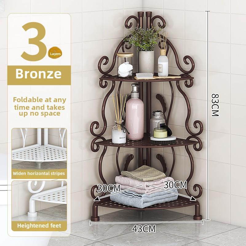 Bathroom Storage Rack Bathroom Three-corner Floor-to-ceiling Toilet Toilet Storage Rack Toilet Corner Storage