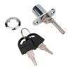 Garage and Cabinet Door Locks with Keys Chrome Plated Zinc Alloy for Secure Locking on Wooden Drawers and Aluminium Doors
