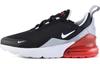 Air Max 270 Running Shoes Black Red Children Aged 3 7 Years Old AO2372-013