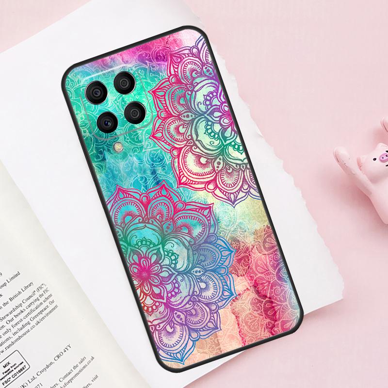 Trippy Tie Dye Floral Mandala Case For Samsung Galaxy M52 M32 M12 M13 M53 M51 M31 M11 M14 M34 M54 M16 M36 M56 M15 M35 M55
