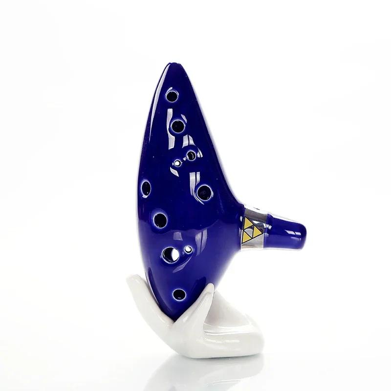 Okarina Ceramiczna Legenda 12 Dziur Ceramiczna Alto C Flet Okarina Niebieski Zainspirowany Czasem Instrument Muzyczny Dla Początkujących Akcesoria