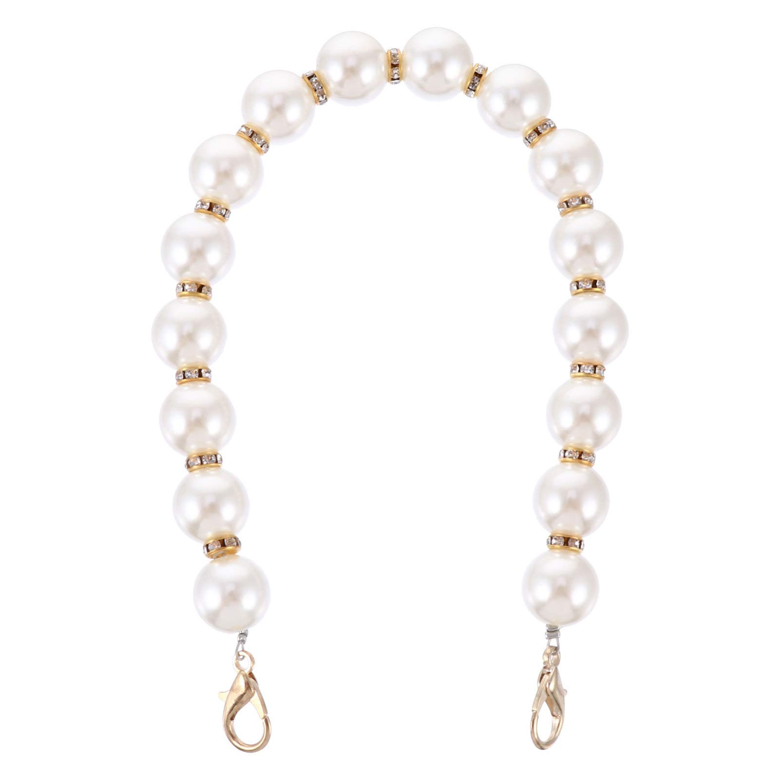 

WINOMO Жемчужная цепочка для сумки Запасная жемчужная цепочка 30 см Ремешок, Ручка, Ремешок, Цепочка, Милый, Женский,