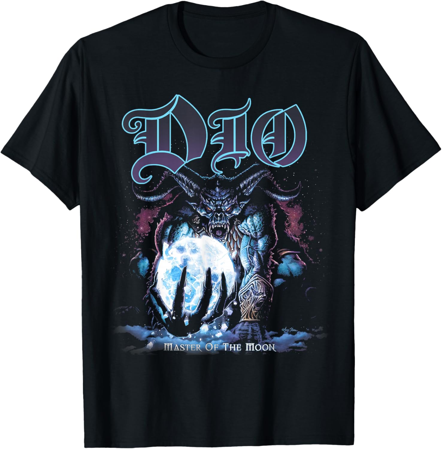 Dio Master of The Moon On Black T-Shirt S разноцветный