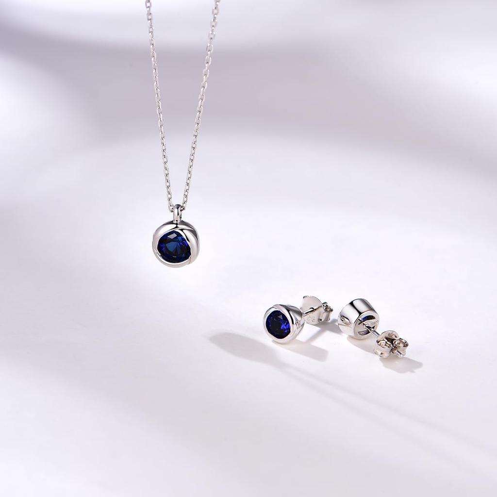 Necklace Earrings Set Birthstone Peridot Natural Stone Silver Pendant Metal Allergy Friendly Accessory Single Jewelry Popular Birthday Christmas Gift