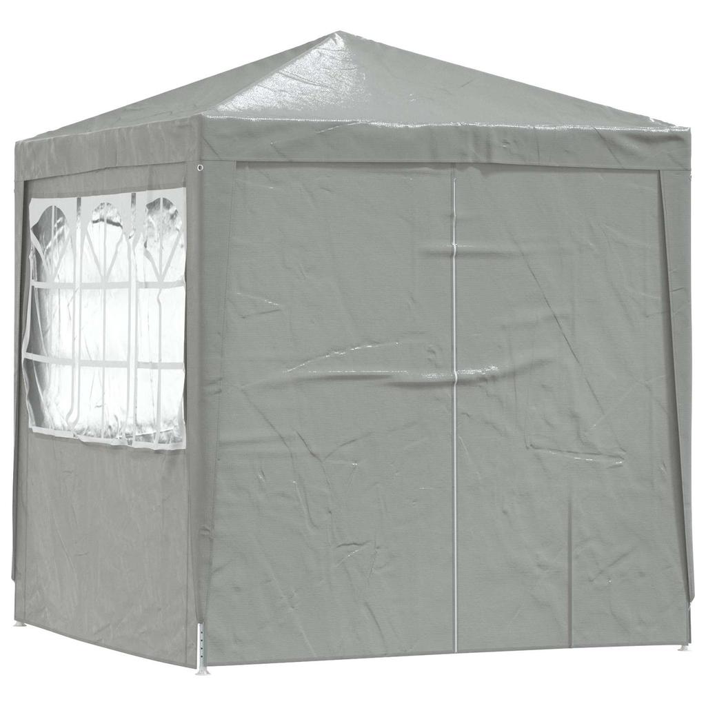 Party Tent Light Gray 200 X 200 X 240 Cm PE and Steel