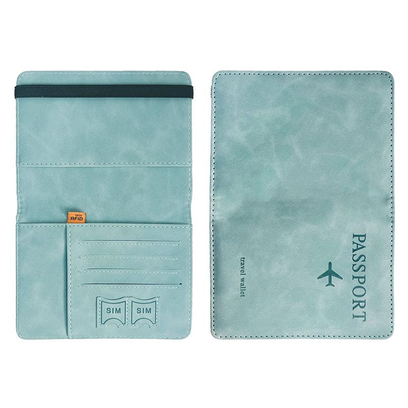 Travel Passport Holder Waterproof PU Leather Passport Cover with Card Slots Portable Document Organizer for Men Women Trip