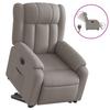 Vidaxl Lift and Tilt Recliner, Electric, Taupe Color, Fabric