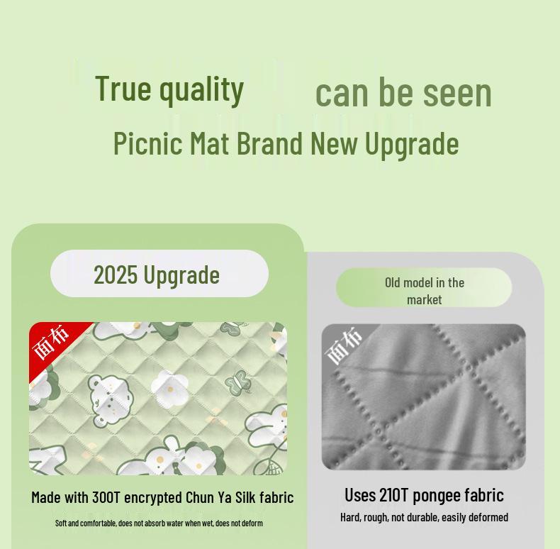 2025 Waterproof Thick Picnic & Beach Mat - Portable, Moisture-Proof for Camping & Outdoors