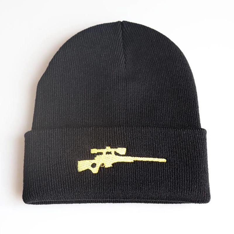 

European and American game-themed woolen hat for campers RPG Embroidered Knit Hat Warm Pullover Student Hat Adjustable
