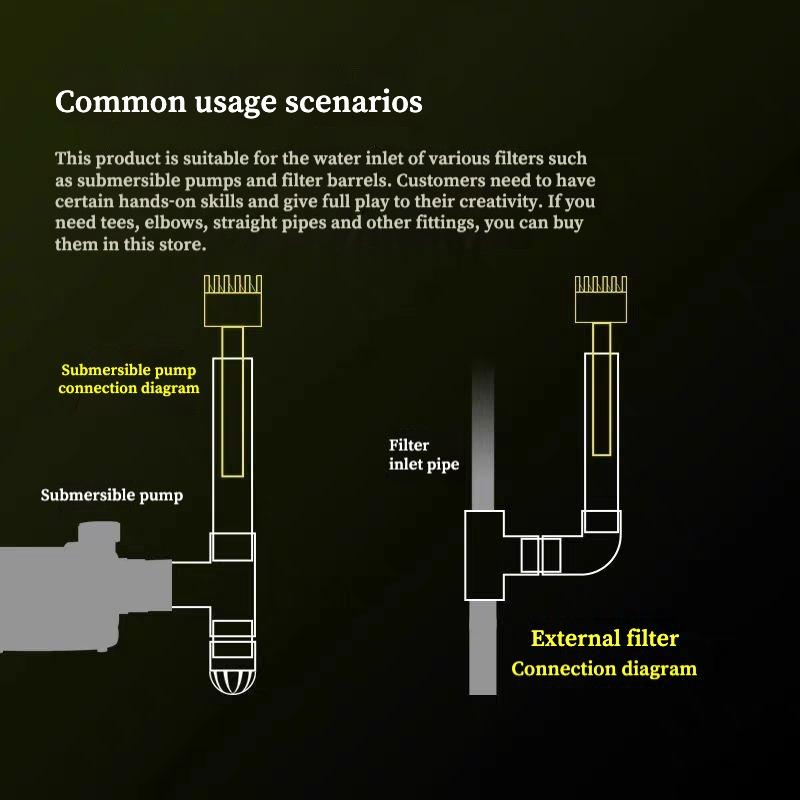 Acrylic Oil Skimmer Aquarium Filter Degreasing Film Float Inlet Outlet Pipe Remove Oil Slick Basket For Shrimp Fish Tank Filter