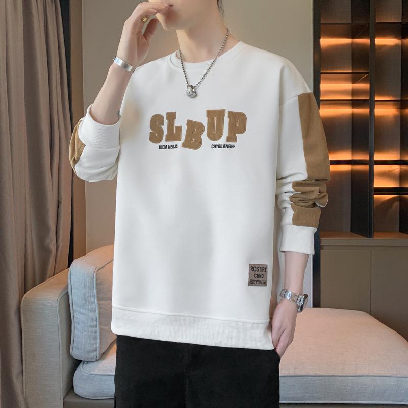 Sweatshirt men's autumn new men's round neck long sleeve men's trendy versatile sports tops casual fashion jackets for men