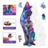 Delobil Wooden Jigsaw 5mm Christmas Uniquely Shaped Micro Interior Includes Clear Sheet x 200-Piece Puzzle, Thick, Cat, Design, Pieces, Laser-Cut
