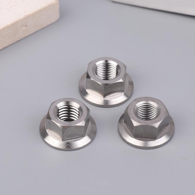 1 Pcs Motorcycles Titanium Hex Flange Hexagon Nuts M5 M6 M8 M9 M10 M12 For Motorcycles And Motorbikes