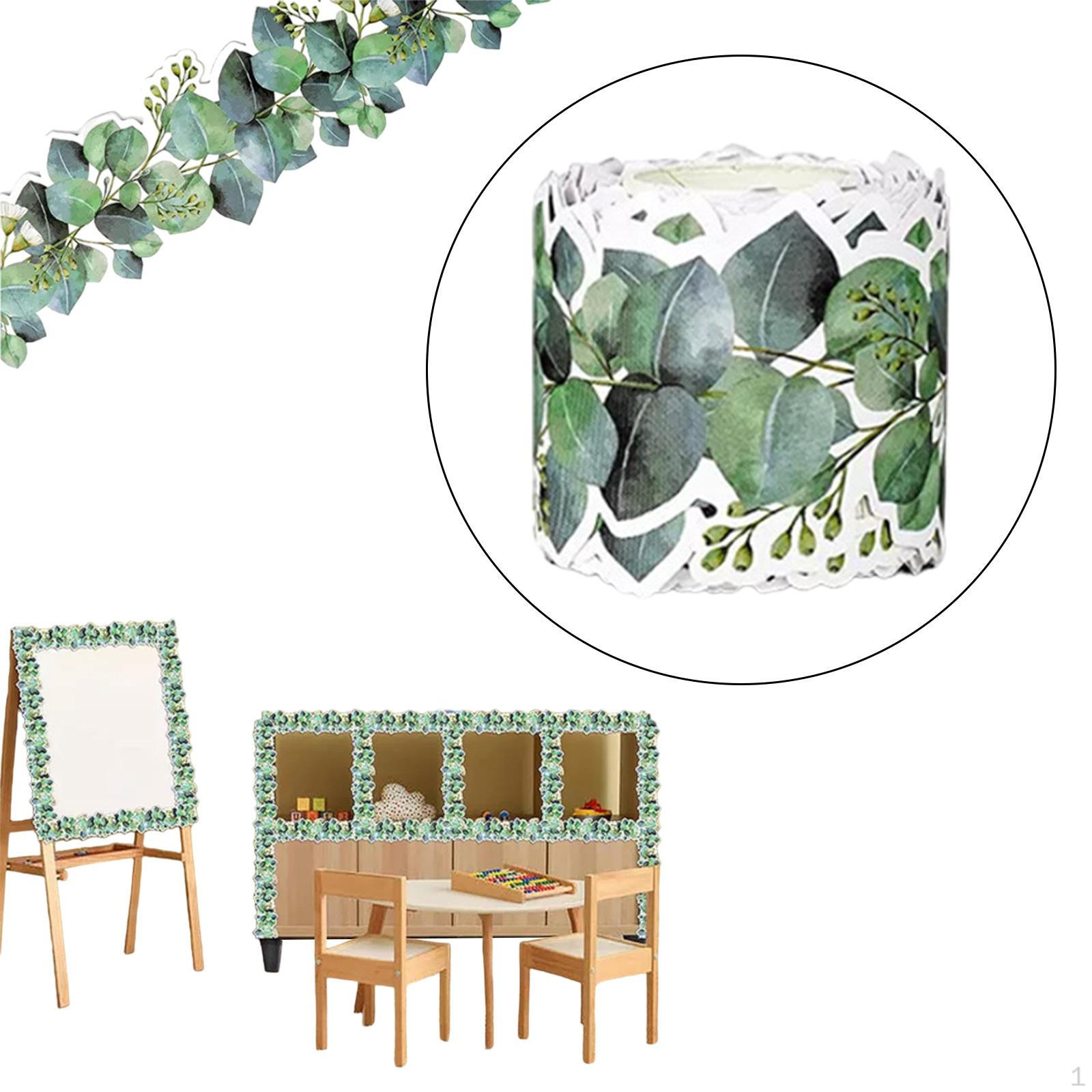 

Эвкалипт высеченный бордюр отделка наклейка подарок самоклеящаяся зелень для 7.6cmx5m